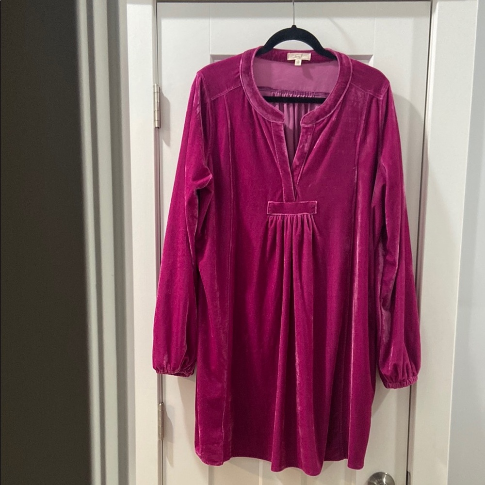 Elegant Pink Velvet Dress